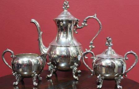 Quality 20th Century American Silver Plated 3Piece Tea Set