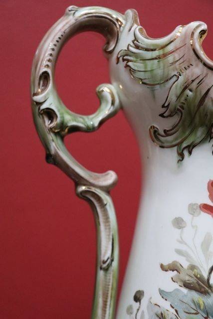 Quality Pair of 19th Century Hand Painted China Vases 