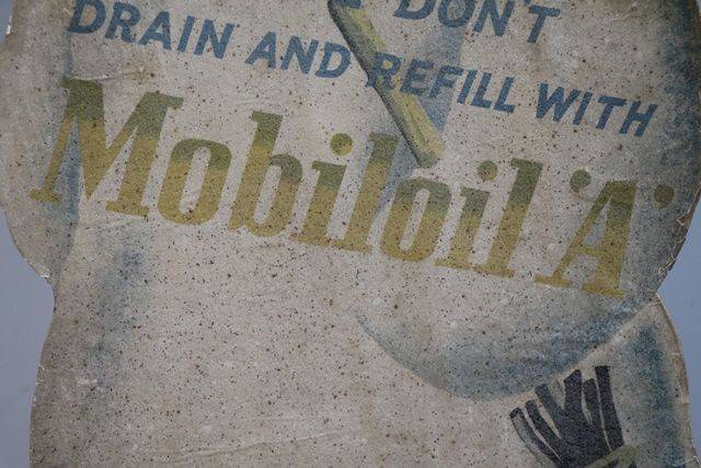 Rare And Early Mobiloil andquotAandquot Snowman ADV Showcard 