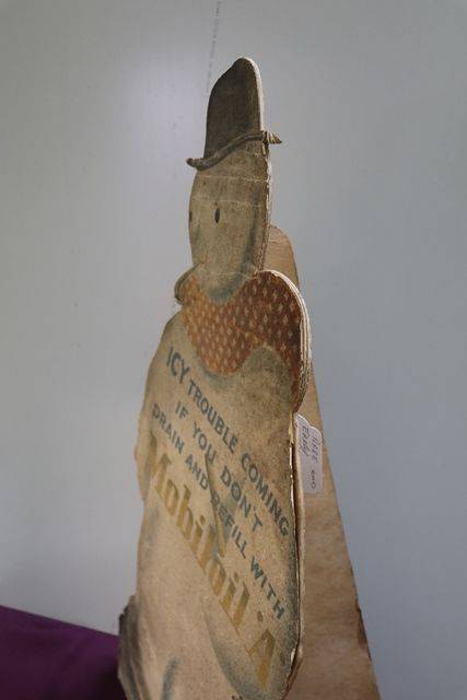 Rare And Early Mobiloil andquotAandquot Snowman ADV Showcard 