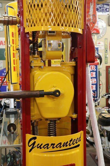 Rare and Early Shell Curb Side Manual Petrol Pump