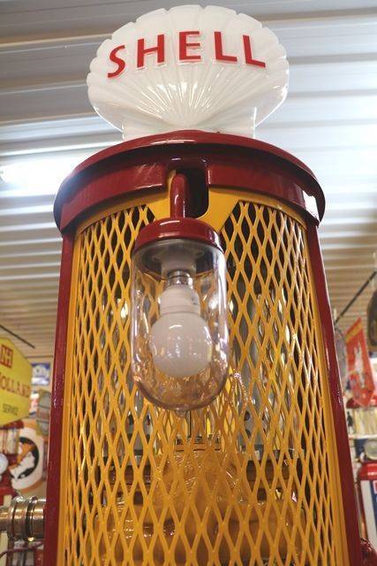 Rare and Early Shell Curb Side Manual Petrol Pump