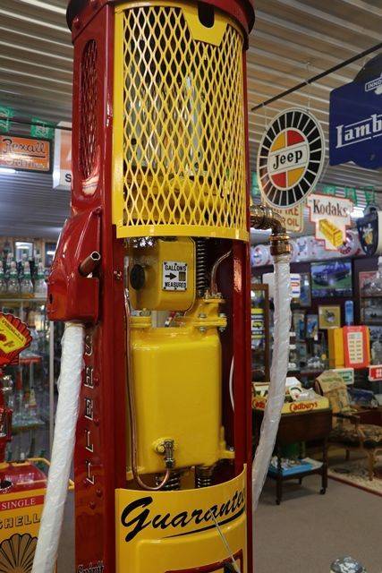 Rare and Early Shell Curb Side Manual Petrol Pump