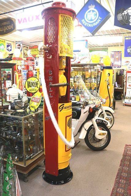 Rare and Early Shell Curb Side Manual Petrol Pump