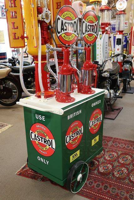 Restored Genuine Castrol Wakefield Square HiBoy Double Oil Pump Dispenser