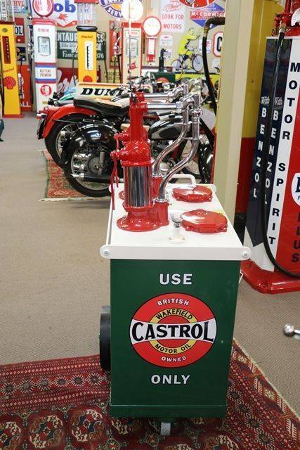 Restored Genuine Castrol Wakefield Square HiBoy Double Oil Pump Dispenser