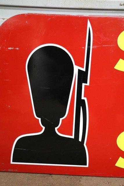 Sentinel Car Service Double Sided Tin Advertising Sign 