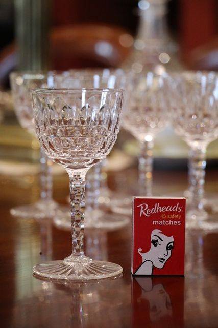 Set Of 10 Quality Cut Glass Wines Edwardian 