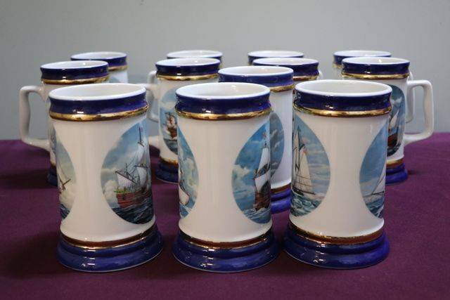 Set Of 12 Danbury Mint The Sailing Ships By Robert Devereux  