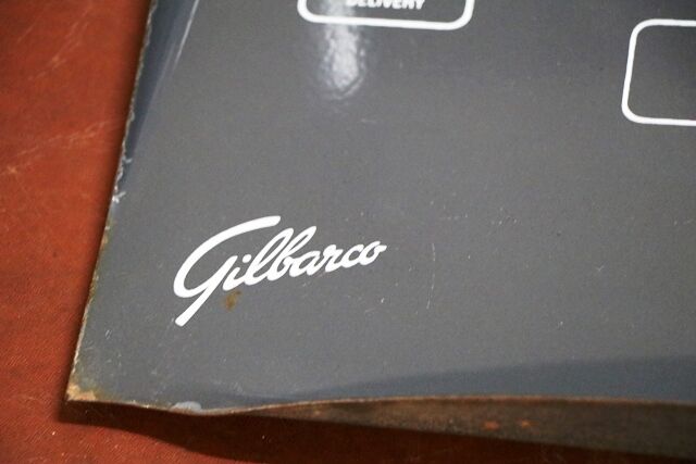 Set of 4 Genuine Gilbarco Double Grey Enamel Face Plates 