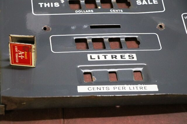 Set of 4 Genuine Gilbarco Double Grey Enamel Face Plates 