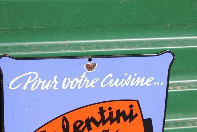 Small Near Mint Valentini Stoves Pictorial Enamel Sign