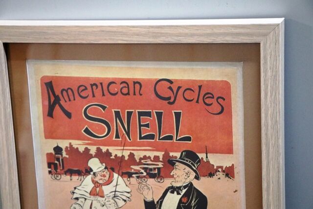 Stunning Original Vintage American SNELL Cycles Print 