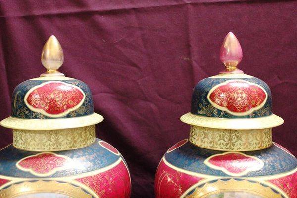 Stunning Pair Of Late 19th Century Royal Vienna Covered Vases