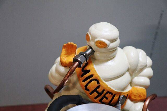 Stunning Vintage Michelin Portable Bomb Compressor 