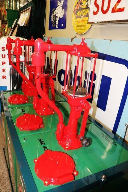 Stunning Vintage Set of 3 Glass Pump Texaco Hi Boys 