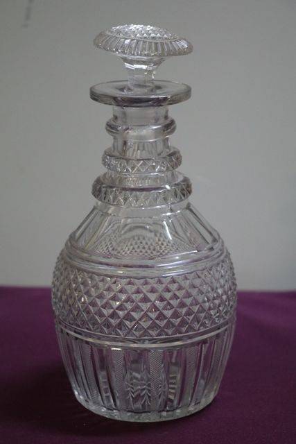 Superb Quality Late George III 3 Ring Cut Glass Decanters 
