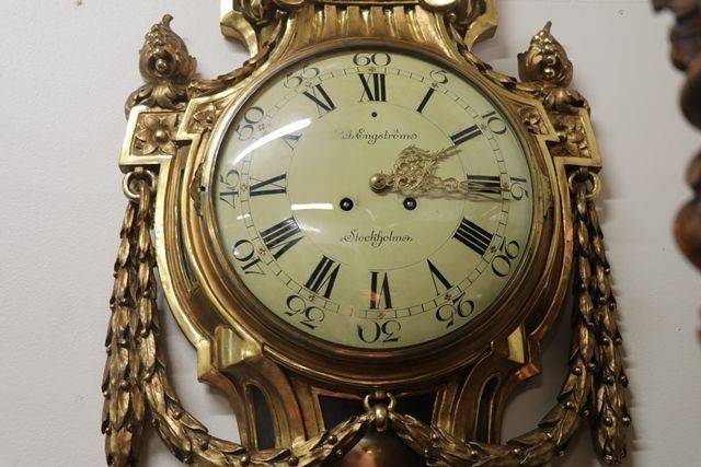 Swedish Gustavian Louis XVI Style Gilt Wood Late 19th Century 