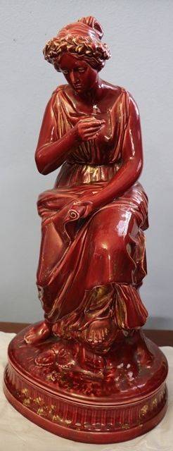 Victorian China Figure Of A Seated Scribe  