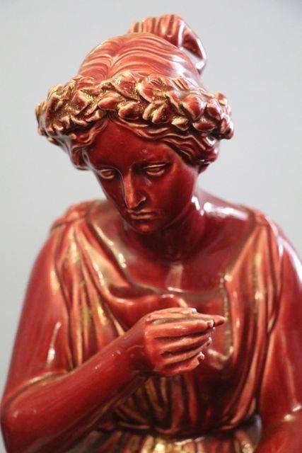 Victorian China Figure Of A Seated Scribe  