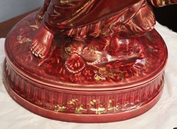 Victorian China Figure Of A Seated Scribe  