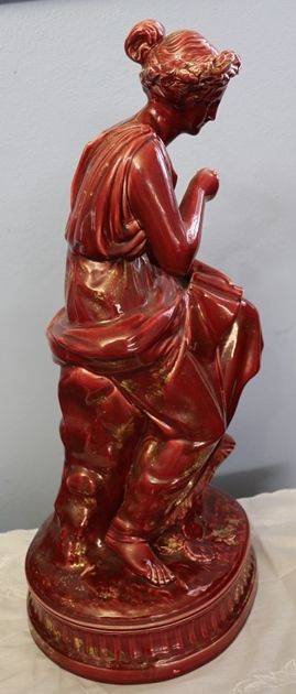 Victorian China Figure Of A Seated Scribe  