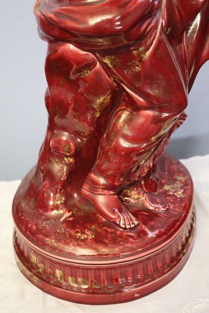 Victorian China Figure Of A Seated Scribe  