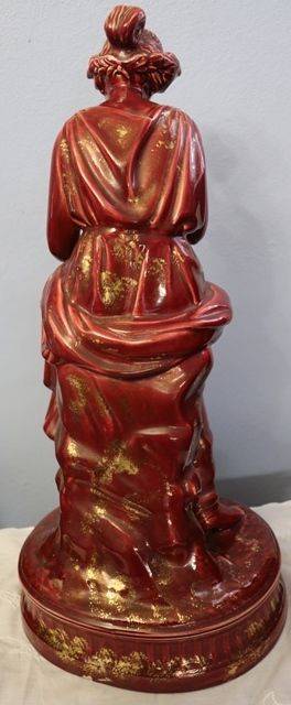 Victorian China Figure Of A Seated Scribe  