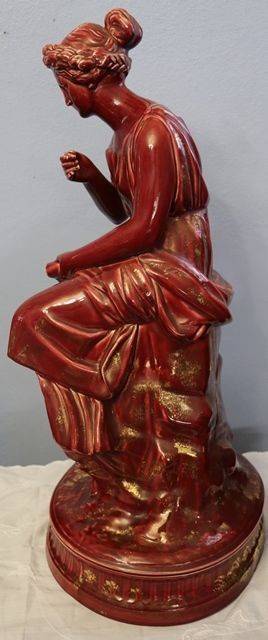 Victorian China Figure Of A Seated Scribe  