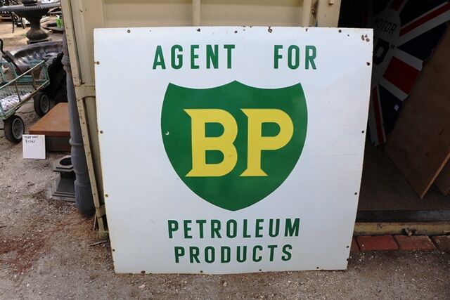 Vintage Agent for BP Petroleum Products Enamel Sign 