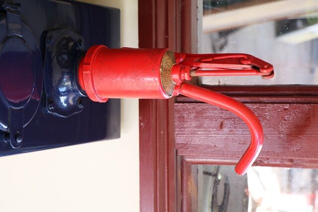 Vintage Atlantic Motor Oil Hi Boy Garage Dispenser 