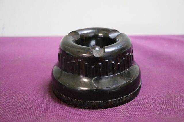Vintage Brown Bakelite Art Deco Ashtray 