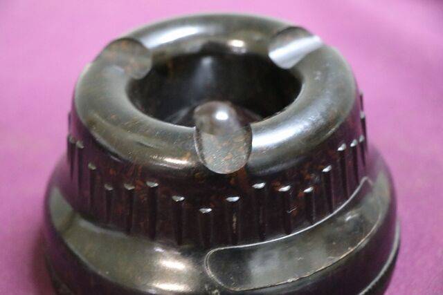Vintage Brown Bakelite Art Deco Ashtray 