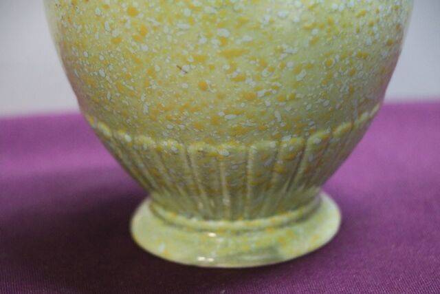 Vintage Crown Devon Speckle Green Vase 