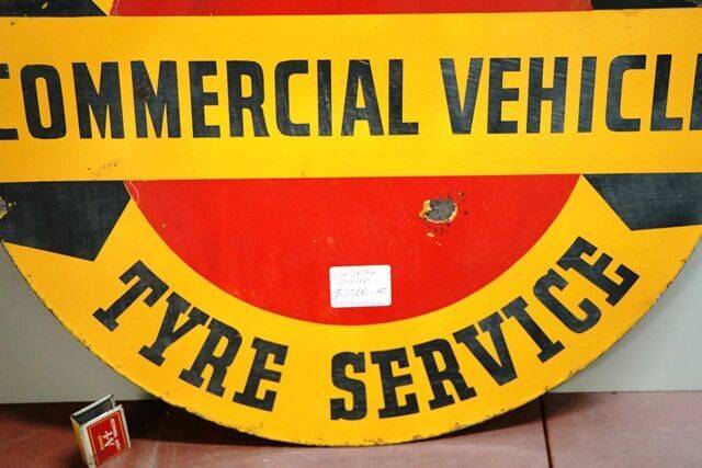 Vintage Dunlop Commercial Vehicle Tyre Service Double Sign 