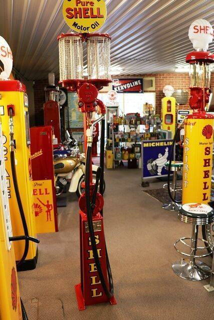 Vintage EPEX Twin Cylinder Manual Petrol  Pump