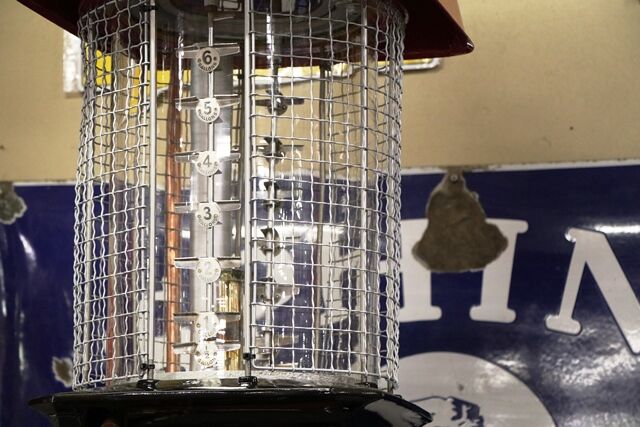 Vintage Gilbert and Barker Manual Petrol Pump in Mobilgas Livery 