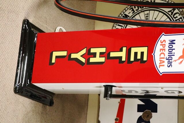 Vintage Gilbert and Barker Manual Petrol Pump in Mobilgas Livery 