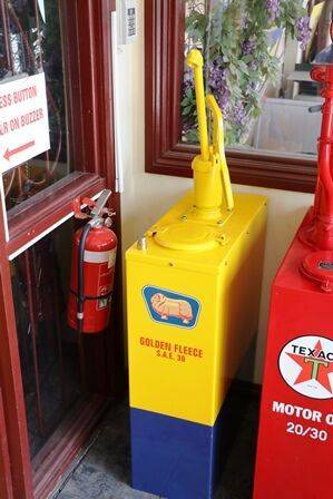 Vintage Golden Fleece Garage HiBoy Oil Dispenser 