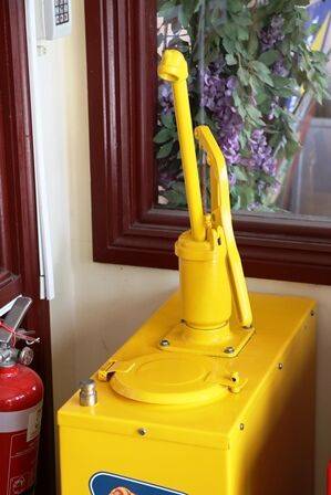 Vintage Golden Fleece Garage HiBoy Oil Dispenser 