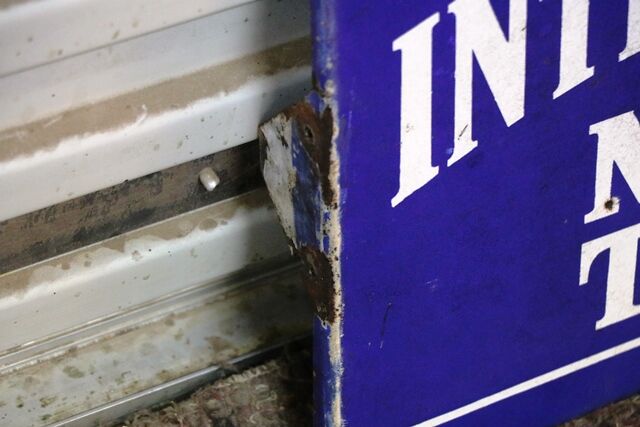 Vintage International Motor Trucks Double Sided Enamel Sign 