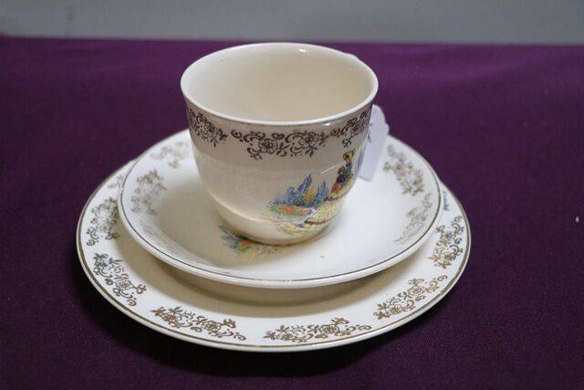 Vintage Maddock China Crinoline Lady Trio 