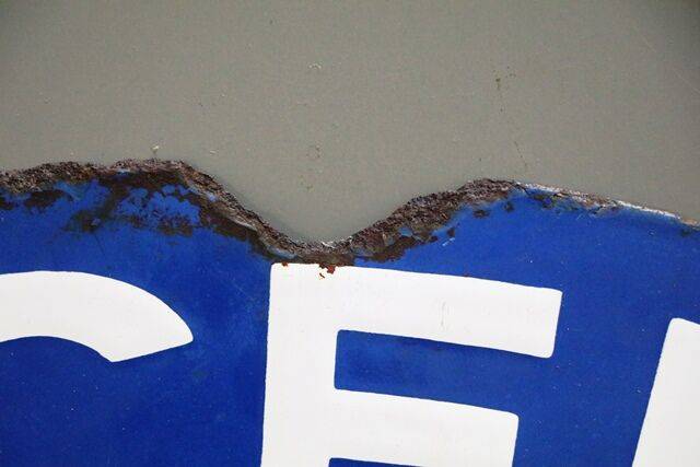 Vintage Mercedes Benz Circular Enamel Advertising Sign 