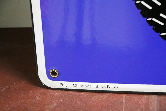 Vintage Michelin Bibendum Pictorial Enamel Sign  