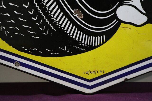 Vintage Michelin Pictorial Enamel Sign 