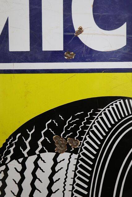 Vintage Michelin Pictorial Enamel Sign 