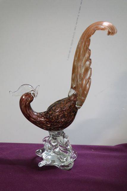 Vintage Murano Glass Pheasants 