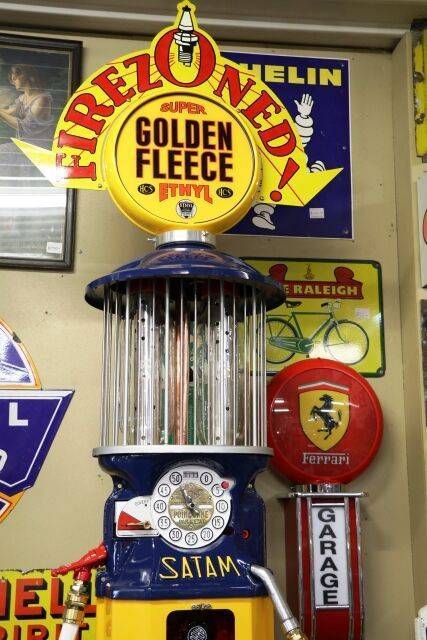 Vintage SATAM Birdcage Manual Petrol Pump