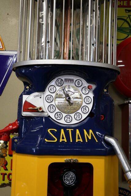 Vintage SATAM Birdcage Manual Petrol Pump