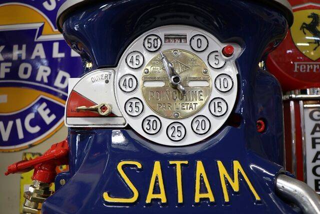 Vintage SATAM Birdcage Manual Petrol Pump